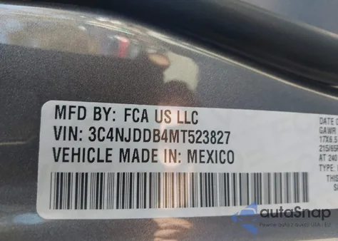 2021 Jeep Compass Trailhawk 4X4 z USA, uszkodzony, nr VIN 3C4NJDDB4MT523827